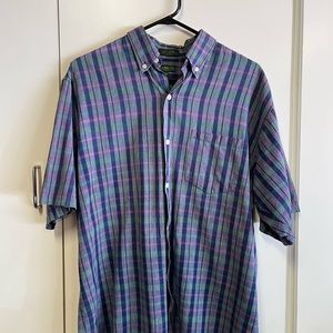 Vintage Robison medium button up blue shirt.